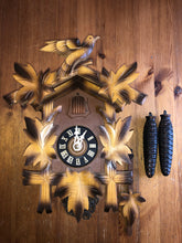 Load image into Gallery viewer, VINTAGE-Oak Colored One Day Cuckoo Clock
