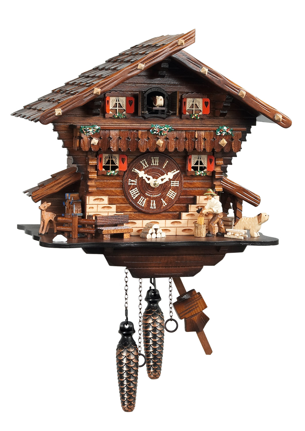 NEW- German Chalet Cuckoo with Music and Moving Parts (1 and 8 Day)