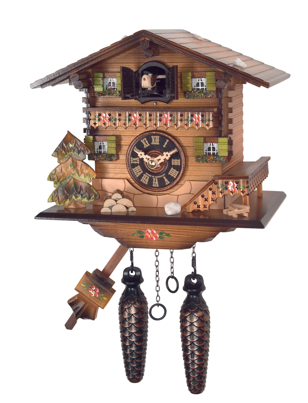 NEW- German Chalet Clock - Hand Painted