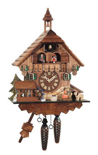 NEW - German Chalet Cuckoo with Kissing Couple and Dancer Platform