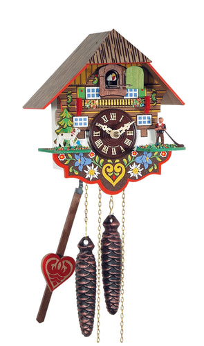 NEW - Colorful German Chalet Clock