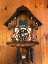 Load image into Gallery viewer, VINTAGE - Painted Chalet Cuckoo Clock with Double Doors and Music
